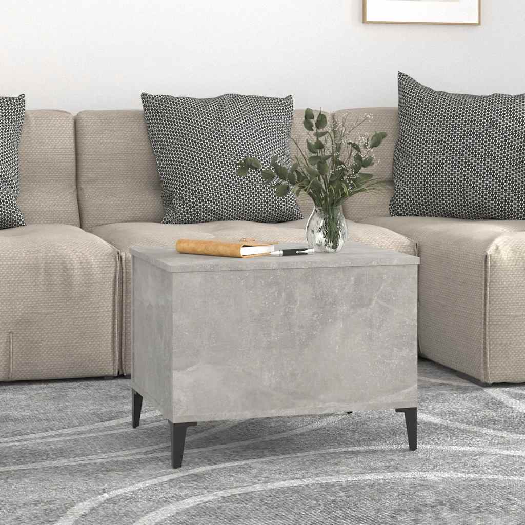 vidaXL Coffee Table Concrete Grey 60x44,5x45 cm Engineered Wood