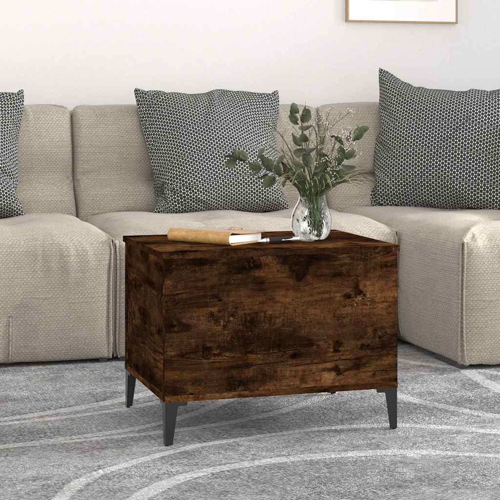 vidaXL Coffee Table Smoked Oak 60x44,5x45 cm Engineered Wood