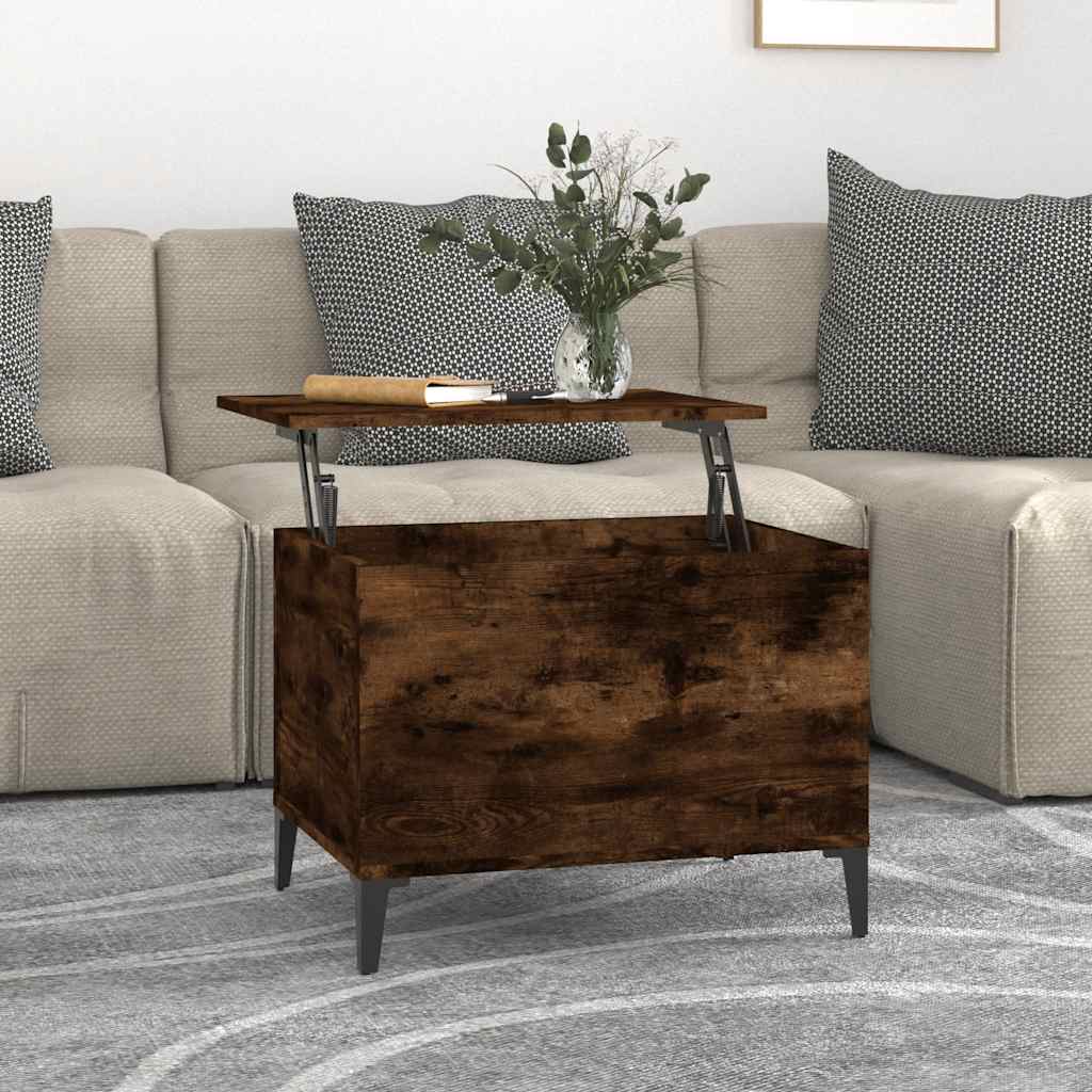 vidaXL Coffee Table Smoked Oak 60x44,5x45 cm Engineered Wood