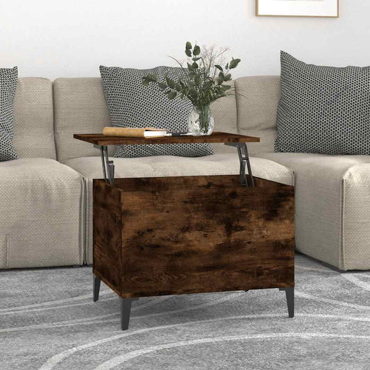 vidaXL Coffee Table Smoked Oak 60x44,5x45 cm Engineered Wood