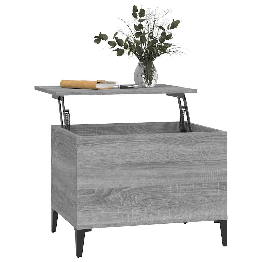 vidaXL Coffee Table Grey Sonoma 60x44,5x45 cm Engineered Wood