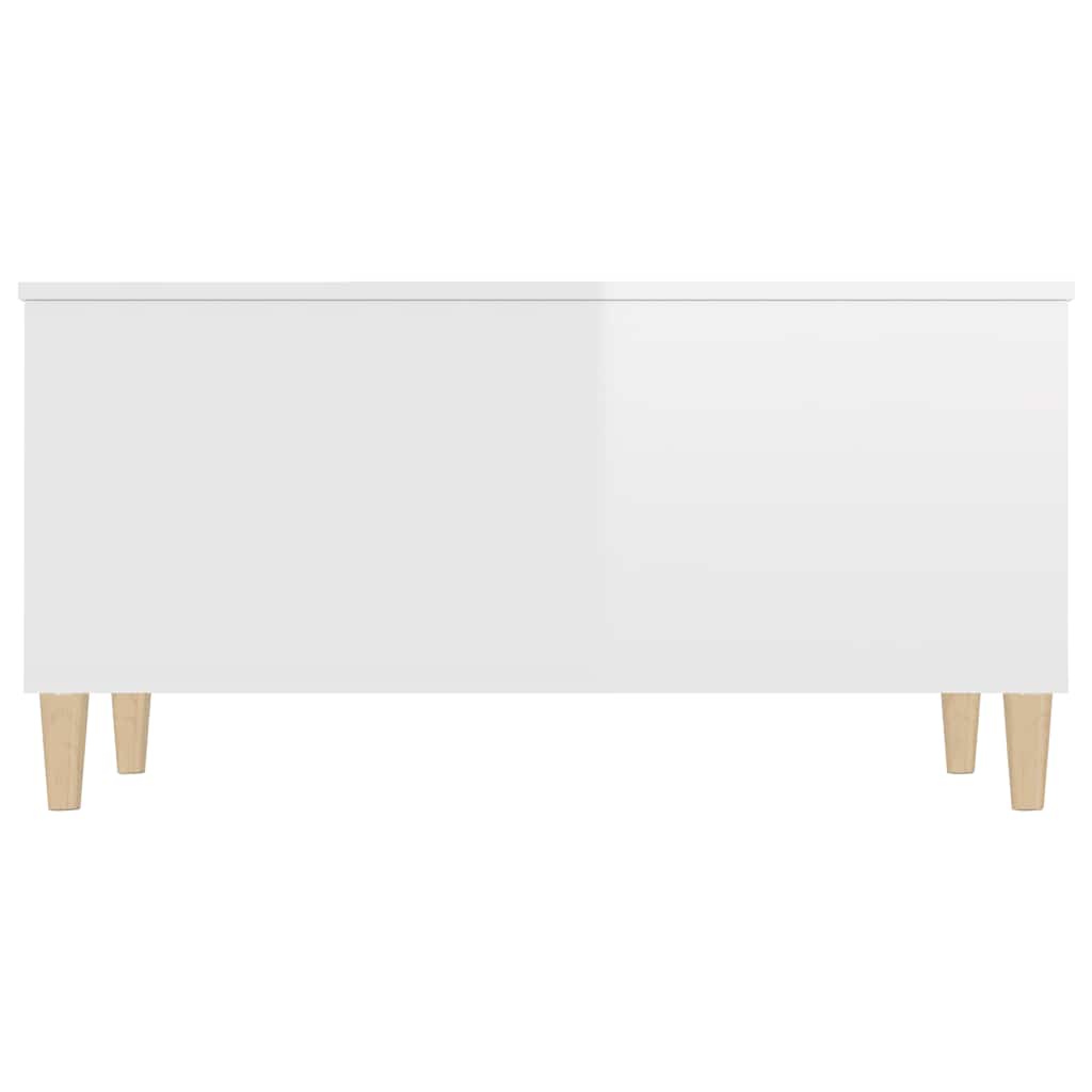 vidaXL Coffee Table High Gloss White 90x44,5x45 cm Engineered Wood