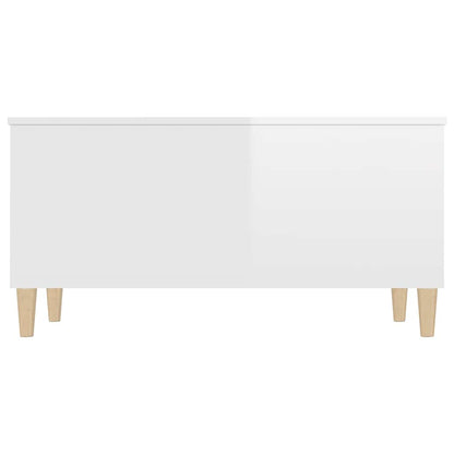 vidaXL Coffee Table High Gloss White 90x44,5x45 cm Engineered Wood