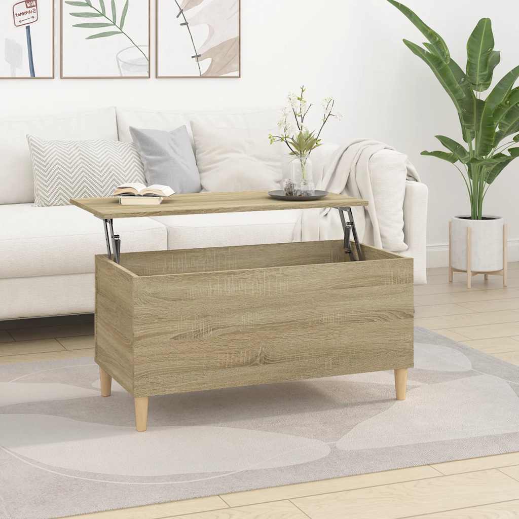 vidaXL Coffee Table Sonoma Oak 90x44,5x45 cm Engineered Wood