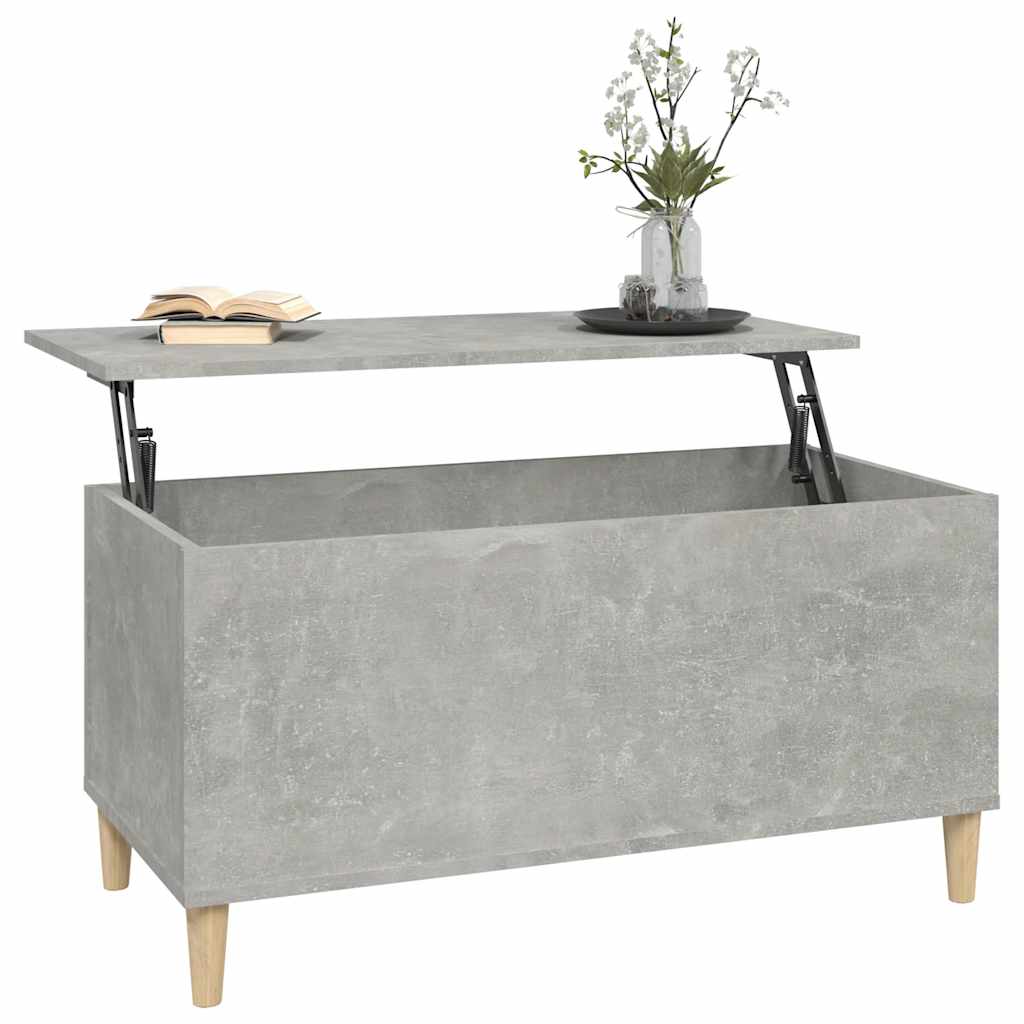 vidaXL Coffee Table Concrete Grey 90x44,5x45 cm Engineered Wood