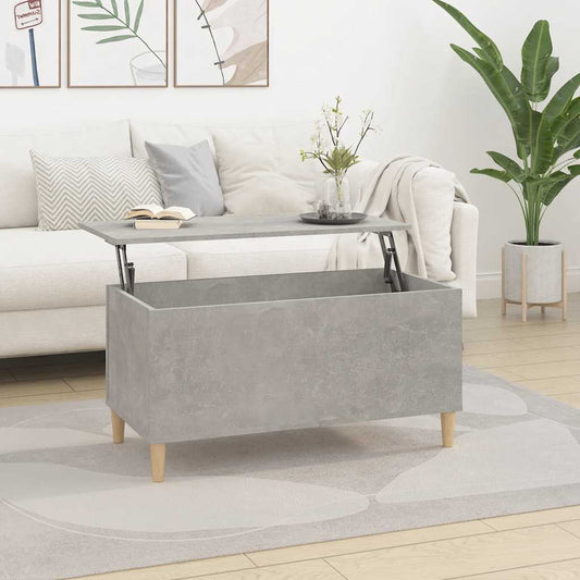 vidaXL Coffee Table Concrete Grey 90x44,5x45 cm Engineered Wood