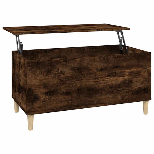 vidaXL Coffee Table Smoked Oak 90x44,5x45 cm Engineered Wood