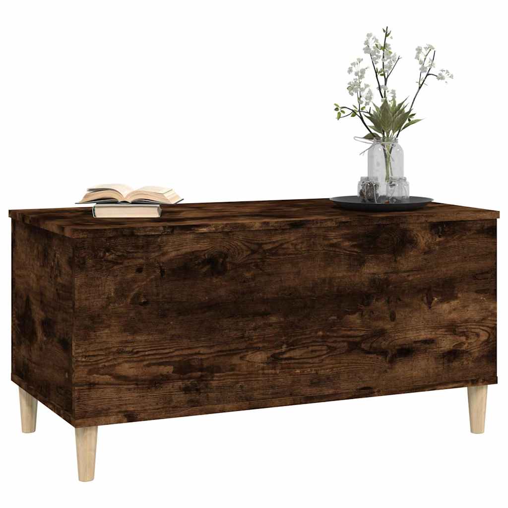 vidaXL Coffee Table Smoked Oak 90x44,5x45 cm Engineered Wood