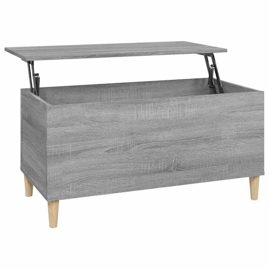 vidaXL Coffee Table Grey Sonoma 90x44,5x45 cm Engineered Wood