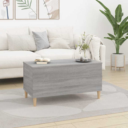 vidaXL Coffee Table Grey Sonoma 90x44,5x45 cm Engineered Wood