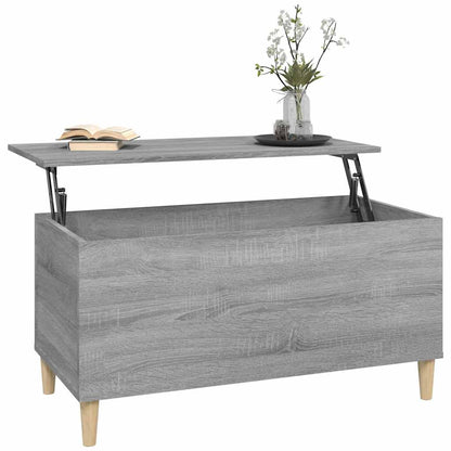 vidaXL Coffee Table Grey Sonoma 90x44,5x45 cm Engineered Wood