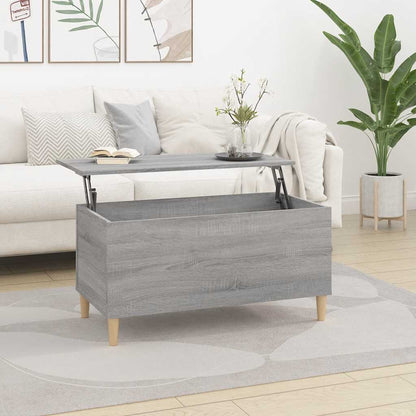 vidaXL Coffee Table Grey Sonoma 90x44,5x45 cm Engineered Wood
