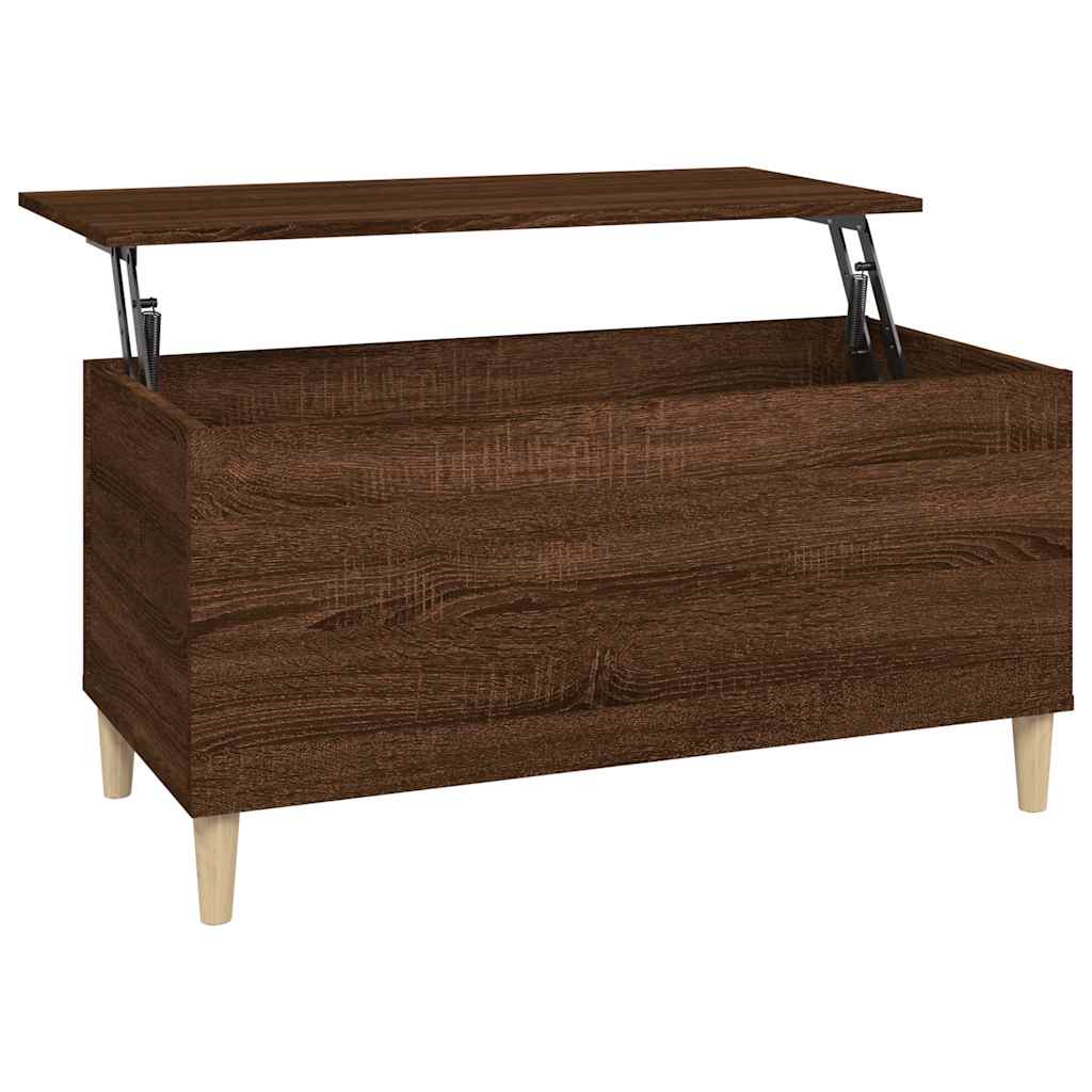 vidaXL Coffee Table Brown Oak 90x44,5x45 cm Engineered Wood