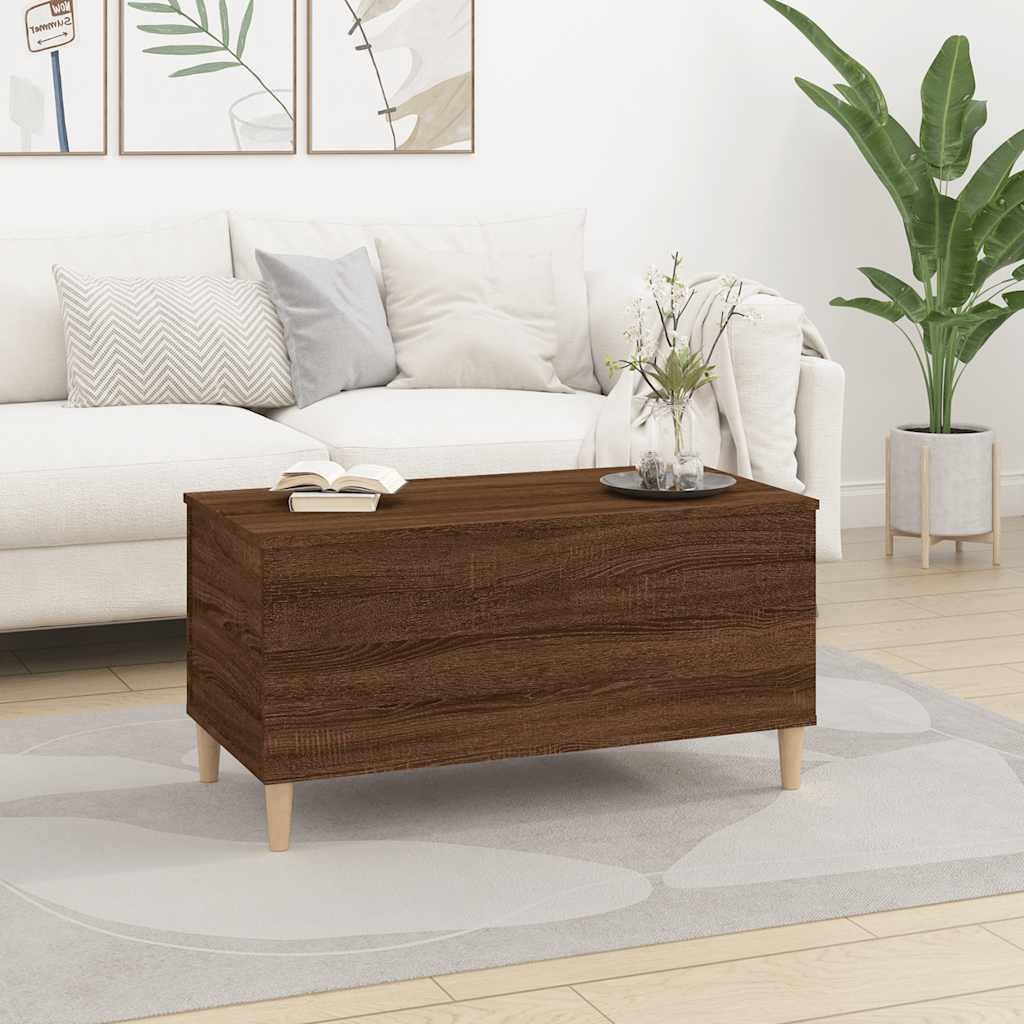 vidaXL Coffee Table Brown Oak 90x44,5x45 cm Engineered Wood