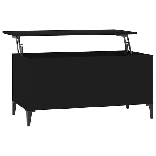 vidaXL Coffee Table Black 90x44,5x45 cm Engineered Wood