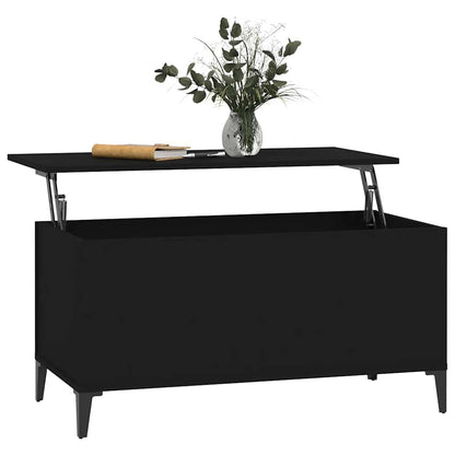 vidaXL Coffee Table Black 90x44,5x45 cm Engineered Wood