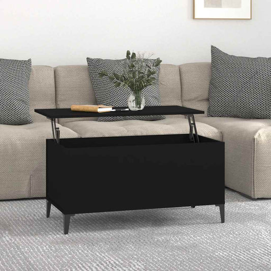 vidaXL Coffee Table Black 90x44,5x45 cm Engineered Wood