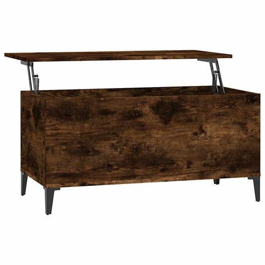 vidaXL Coffee Table Smoked Oak 90x44,5x45 cm Engineered Wood