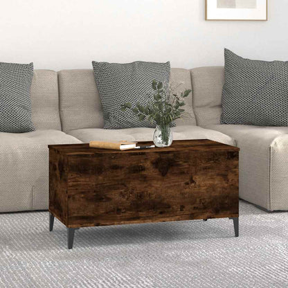 vidaXL Coffee Table Smoked Oak 90x44,5x45 cm Engineered Wood