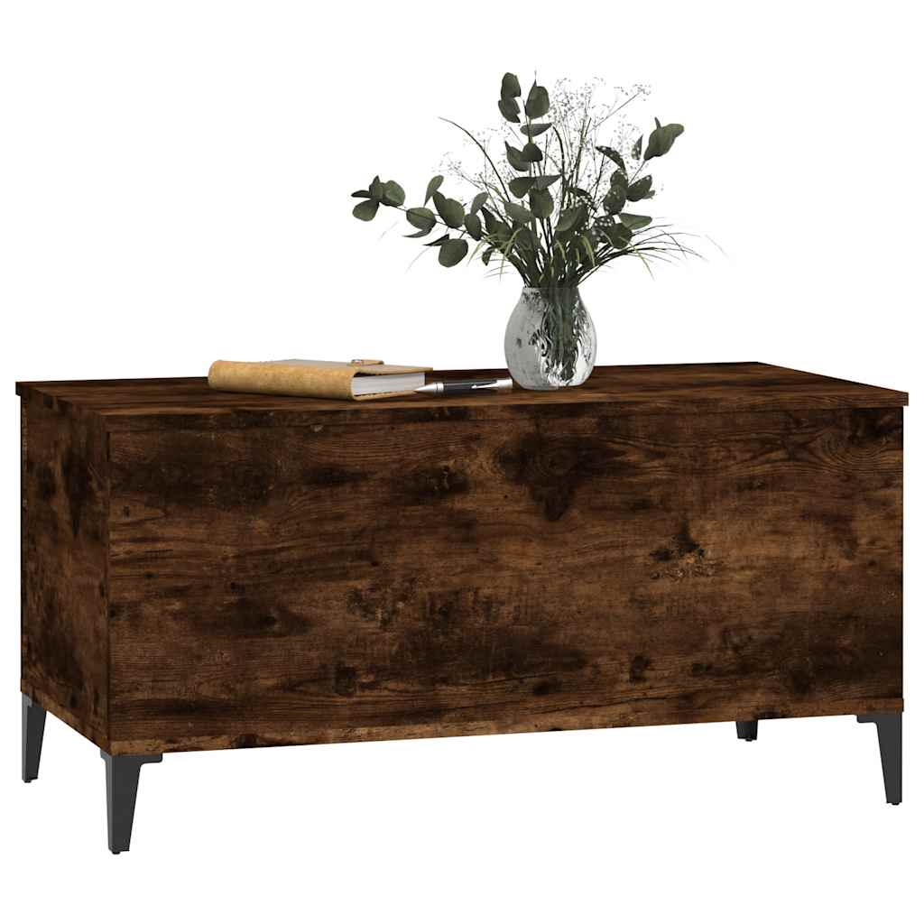 vidaXL Coffee Table Smoked Oak 90x44,5x45 cm Engineered Wood