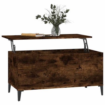 vidaXL Coffee Table Smoked Oak 90x44,5x45 cm Engineered Wood
