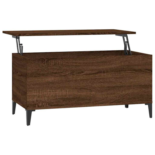 vidaXL Coffee Table Brown Oak 90x44,5x45 cm Engineered Wood