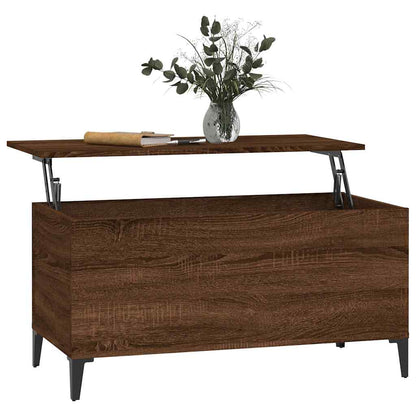 vidaXL Coffee Table Brown Oak 90x44,5x45 cm Engineered Wood