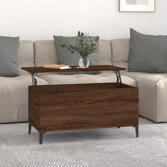 vidaXL Coffee Table Brown Oak 90x44,5x45 cm Engineered Wood