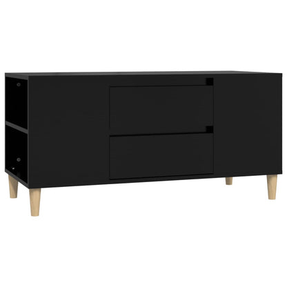 vidaXL TV Cabinet Black 102x44.5x50 cm Engineered Wood