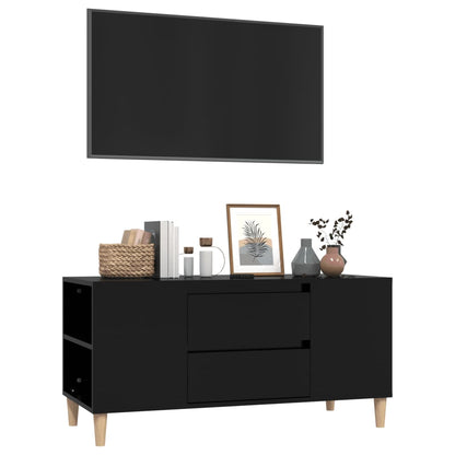 vidaXL TV Cabinet Black 102x44.5x50 cm Engineered Wood