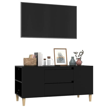 vidaXL TV Cabinet Black 102x44,5x50 cm Engineered Wood