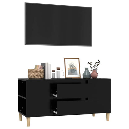 vidaXL TV Cabinet Black 102x44,5x50 cm Engineered Wood