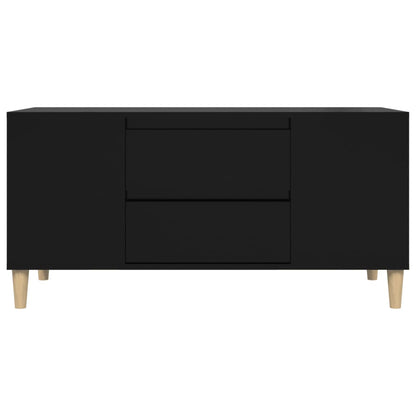 vidaXL TV Cabinet Black 102x44.5x50 cm Engineered Wood