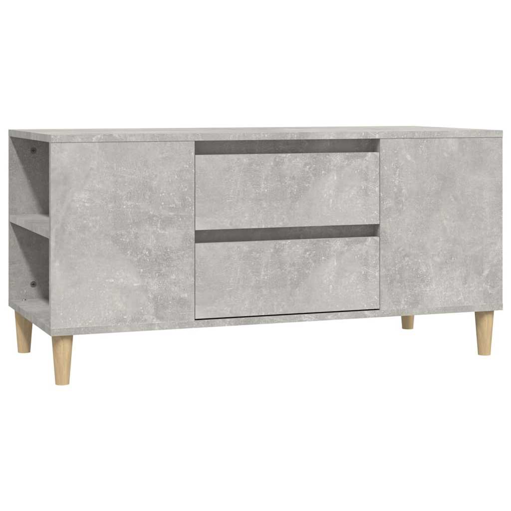 vidaXL TV Cabinet Concrete Grey 102x44,5x50 cm Engineered Wood