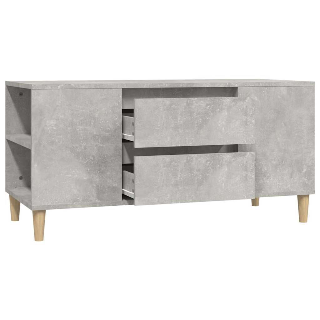 vidaXL TV Cabinet Concrete Grey 102x44,5x50 cm Engineered Wood