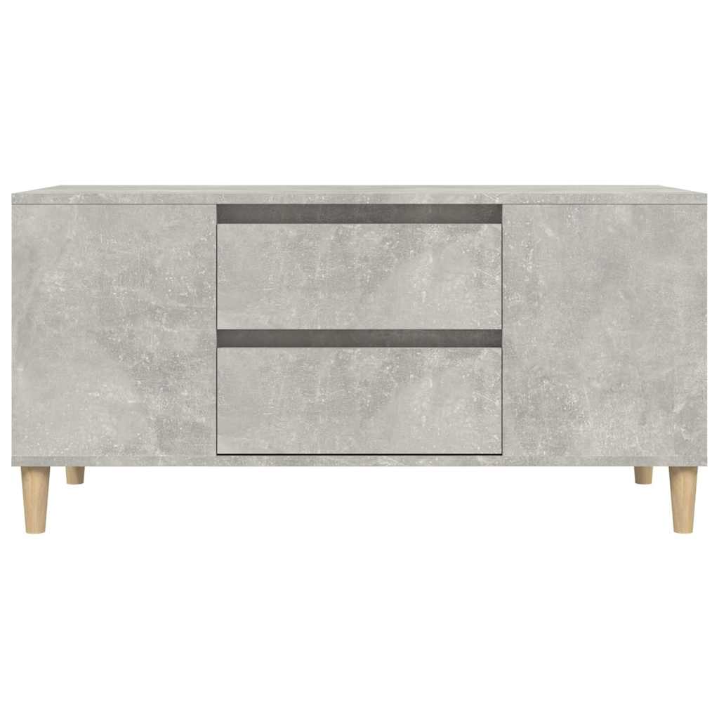 vidaXL TV Cabinet Concrete Grey 102x44.5x50 cm Engineered Wood