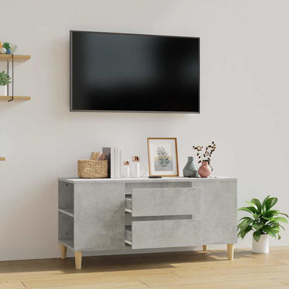 vidaXL TV Cabinet Concrete Grey 102x44,5x50 cm Engineered Wood
