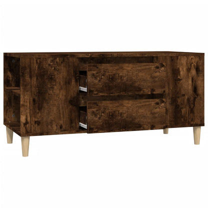 vidaXL TV Cabinet Smoked Oak 102x44.5x50 cm Engineered Wood