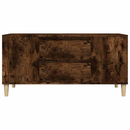 vidaXL TV Cabinet Smoked Oak 102x44,5x50 cm Engineered Wood