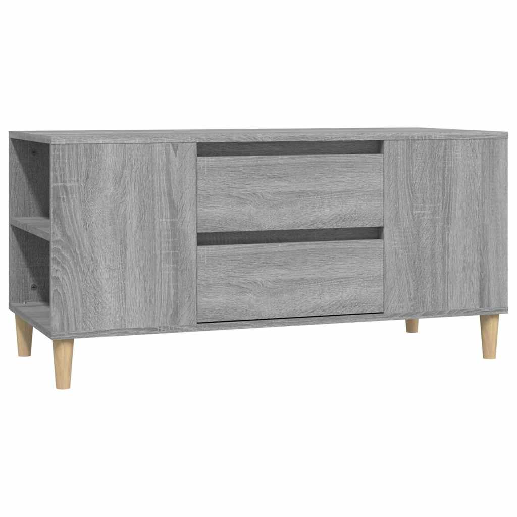 vidaXL TV Cabinet Grey Sonoma 102x44,5x50 cm Engineered Wood