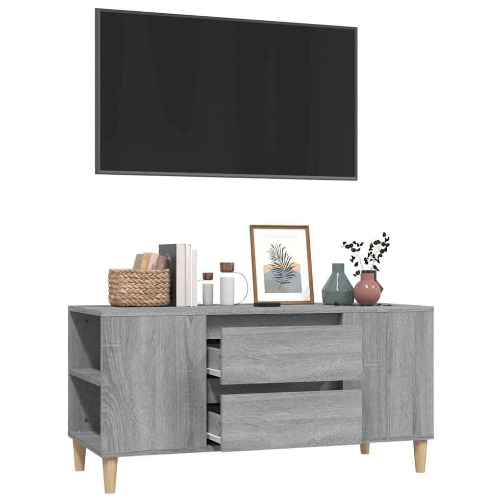 vidaXL TV Cabinet Grey Sonoma 102x44,5x50 cm Engineered Wood