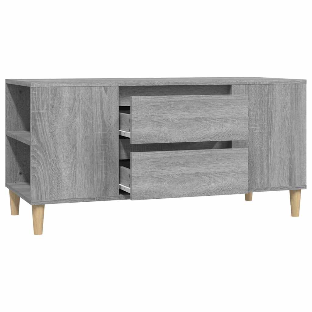 vidaXL TV Cabinet Grey Sonoma 102x44,5x50 cm Engineered Wood