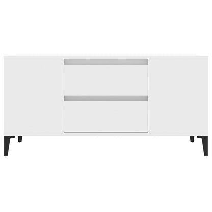 vidaXL TV Cabinet White 102x44.5x50 cm Engineered Wood