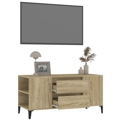 vidaXL TV Cabinet Sonoma Oak 102x44.5x50 cm Engineered Wood