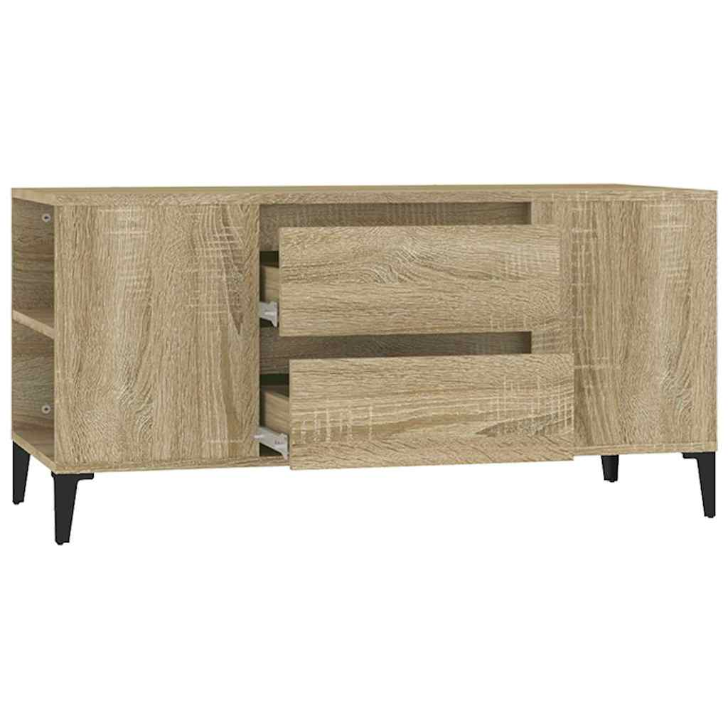vidaXL TV Cabinet Sonoma Oak 102x44,5x50 cm Engineered Wood