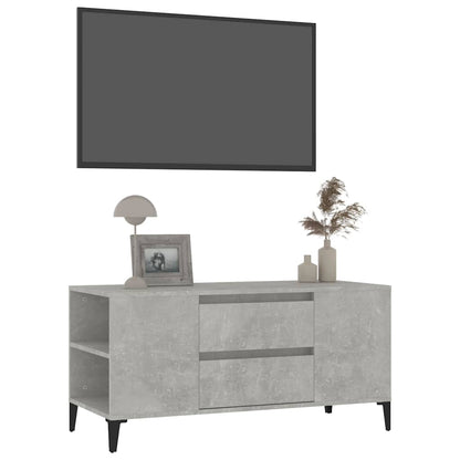 vidaXL TV Cabinet Concrete Grey 102x44,5x50 cm Engineered Wood