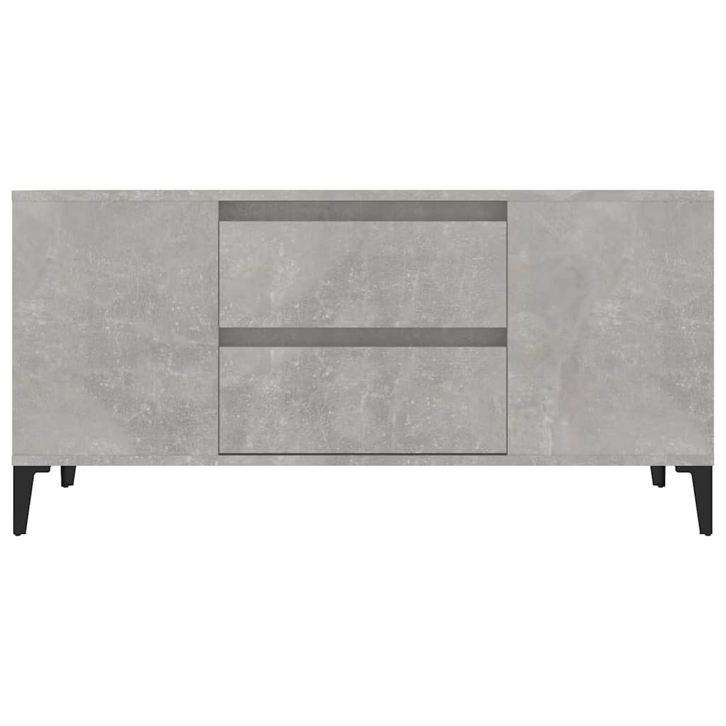 vidaXL TV Cabinet Concrete Grey 102x44,5x50 cm Engineered Wood