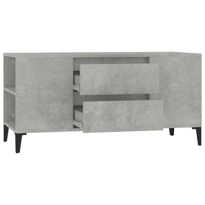 vidaXL TV Cabinet Concrete Grey 102x44,5x50 cm Engineered Wood