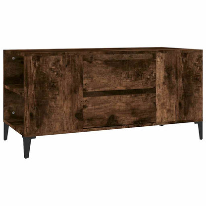 vidaXL TV Cabinet Smoked Oak 102x44,5x50 cm Engineered Wood