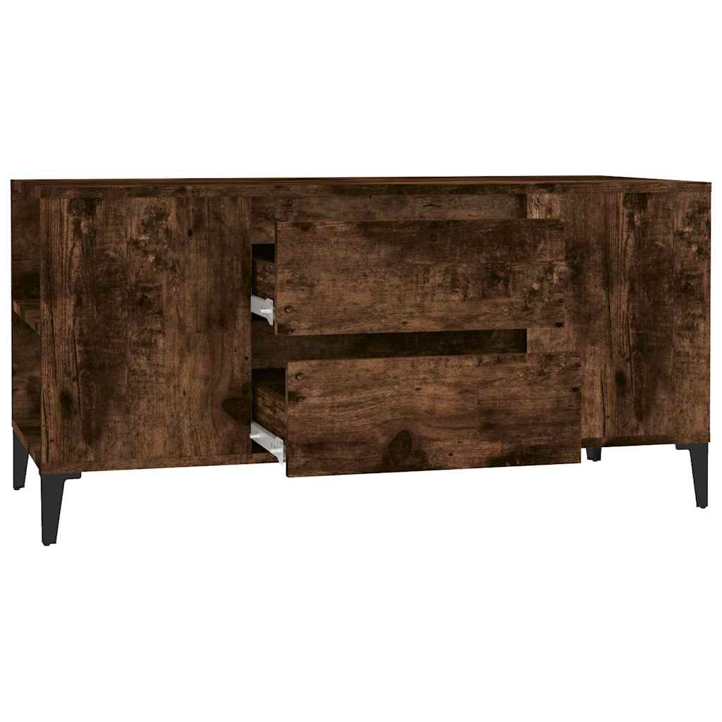 vidaXL TV Cabinet Smoked Oak 102x44,5x50 cm Engineered Wood